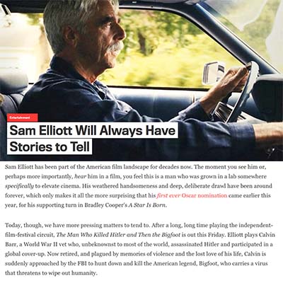 Sam Elliott Will Always Have Stories to Tell
